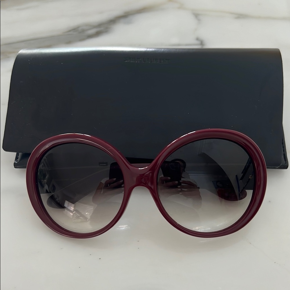 Yves Saint Laurent Red Oversized Sunglasses